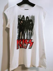 美品 ザラ ZARA×KISS Tシャツ ホワイト M