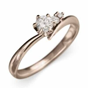 オーダーメイド 婚約 指輪 ダイアモンド 4月誕生石 k18ピンクゴールド