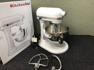 KitchenAido 9KSM KSM5. 5WH キッチンエイド　スタンドミキサー　5.2L 調理器具　簡単な動作確認済　写真追加有り