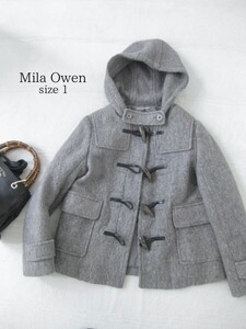 ☆美品☆Mila Owenミラオーウェン☆ダッフルコート☆グレー☆1(M)☆アクリル混☆ウールコート