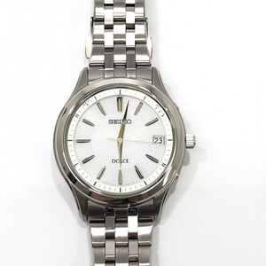 【中古】SEIKO DOLCE 白文字盤 ソーラー 7B24-0AV0 セイコー 腕時計[240024481371]