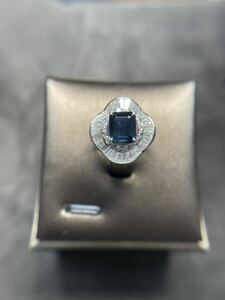 リング 指輪 pt900 天然ブルーサファイア1.641ct ダイヤモンド1.45ct 綺麗　ジュエリー 