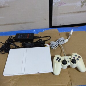 PS2 プレイステーション2 SCPH-75000 セラミックホワイト 薄型 本体 プレステ2 PlayStation2 AJ2358855 通電確認済