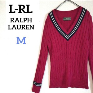 LAUREN Active RALPH LAUREN ローレンアクティブラルフローレン ケーブルニット ピンク チルデン スクール セーター レッド 学校制服 長袖