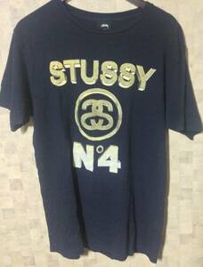 ステューシー　stussy 半袖Tシャツ　NO.4 Lサイズ　　ネイビー