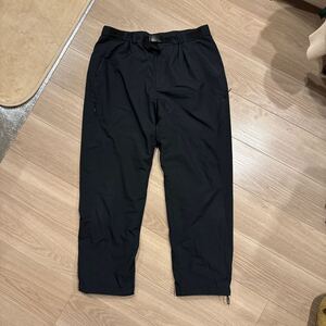 サイズL snow peak easy pants スノーピーク イージーパンツ ブラック ストレッチ 暖パン The North Face ノースフェイス arcteryx