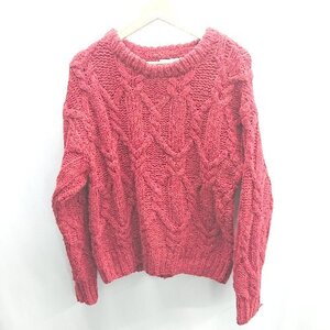 ◇ ⊇ MOUSSY マウジー 長袖 セーター サイズF レッド系 レディース E