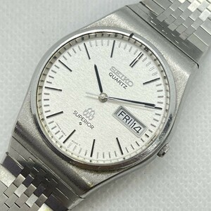 L079-ST1-625◎ SEIKO セイコー QUARTZ クォーツ SUPERIOR スーペリア デイデイト メンズ腕時計 3針 9983-8000 SS 840510 稼働