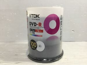 [K-2025]TDK データ用DVD-R 未開封品★100枚入り インクジェットプリンタ対応 4.7GB 1〜16倍速.記録対応☆売り切り 1円スタート!!