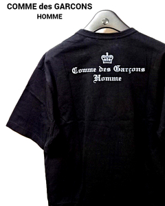 S【COMME des GARCONS HOMME BACK LOGO V-NECK TEE HA-T026 Black コムデギャルソン オム Tシャツ バックロゴ Vネックシャツ ブラック】