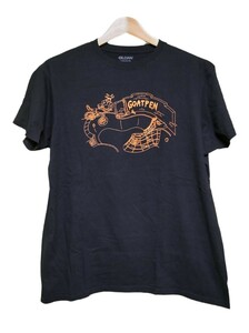 US古着レギュラー★ギルダン★GOATPEN SkatePARK★黒★L Tシャツ 半袖 ブラック 古着 プリント