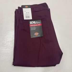 W30 マルーン 新品 874 ディッキーズ DICKIES オリジナル 874 USA MODEL ワークパンツ 1