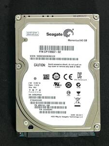 【送料無料】 ★ 640GB ★　Seagate　/　ST9640320AS　稼働少　 2.5インチ 内蔵HDD/厚さ9.5mm/SATA　ハードディスク　[管理■4APS]