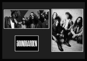 10種類!Soundgarden/サウンドガーデン/ROCK/ロックバンドグループ/証明書付きフレーム/BW/モノクロ/ディスプレイ(5-3W)