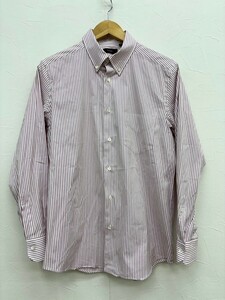 【クリーニング済み】美品 Paul Smith LONDON ポールスミス ロンドン ストライプ ボタンダウン ストレッチ 長袖シャツ L メンズ コットン