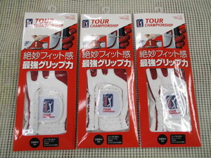 ■新品■ダイヤコーポレーション■PGA TOUR■TOUR CHAMPIONSHIP■GL-3007■フリーサイズ(22～25cm)■ゴルフグローブ3枚■■