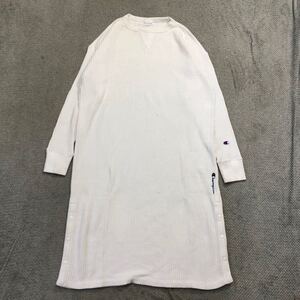 champion チャンピオン ワッフルニット ワンピース サイズM ホワイト 白 レディース トップス 最落なし (235)