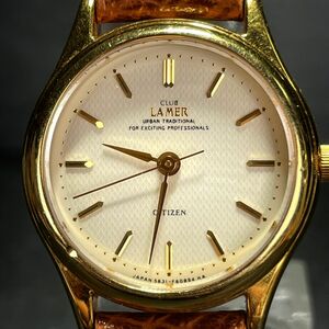 美品 CITIZEN シチズン CLUB LAMER クラブラメール 5631-F60765 腕時計 アナログ クオーツ 3針 ゴールド 新品電池交換済み 動作確認済み