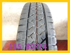 PT2201①■155/80R14　88/86N LT　BRIDGESTONE　BLIZZAK　VL-1　2019年製　1本のみ■条件付き 送料無料■激安　スペア