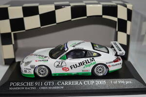 ☆レア996台限定☆特注PMA 1/43 ポルシェPorsche 911 GT3 Cup ”FUJIFILM”MAMEROW Racing #21 Carrera Cup 2005　☆231116