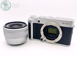 BA0603091　■ 1円~ FUJIFILM 富士フィルム X-A7 ミラーレス一眼レフデジタルカメラ SUPER EBC XC 15-45㎜ 1:3.5-5.6 バッテリー付き 中古