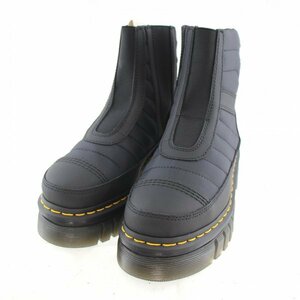 ◆ 極美品 Dr.Martens / ドクターマーチン AUDRICK QLTD チェルシー ブーツ 30915001 表記サイズ：UK6 ブロックキルト ブラック系 145173