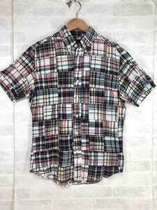 WAREHOUSE ウエアハウス 半袖 ボタンシャツ パッチワーク マルチカラー SIZE:M MH632022071402