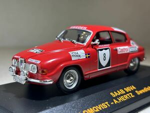 1/43 「サーブ 96 V4」 1973年 Swedish Rally レッド iXO MODELS製