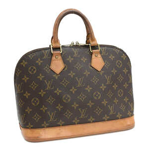 1円 ◆定価20万 良品 LOUIS VUITTON ルイヴィトン ハンドバッグ アルマ M51130 モノグラム キャンバス ブラウン◆E.Cmsg.tI-02