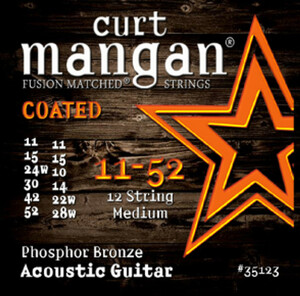 【Curt Mangan Strings】【取扱終了のため在庫処分】Phosphor Bronze Coating 12 Acoustic Strings #35123