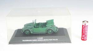 ◆(TD) 昭和レトロ ワーゲン ミニカー VOLKSWAGEN CABRIO HEBMULLER MILITARY POLICE ミリタリーポリス 置物 飾り物 インテリア雑貨