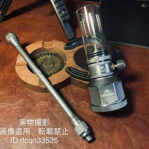 キャンプ用超高品質 ガスランタンとミニ20gOD缶と延長ホース セット ステンレス製 CB缶充てん式 火力調節アウトドア野外登山 5x14.5cm 226g