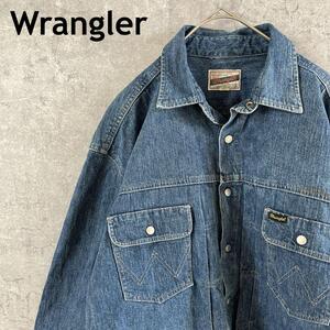 Wrangler デニムカバーオール　シャツジャケット　Ｌメンズ　E3