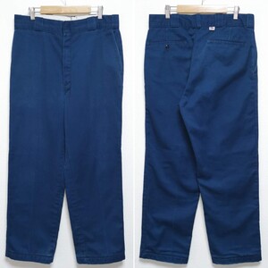 即決 80s W34 L34 ディッキーズ DICKIES ワークパンツ WorkPants 874 ライナー付き ネイビー チビタグ USA製