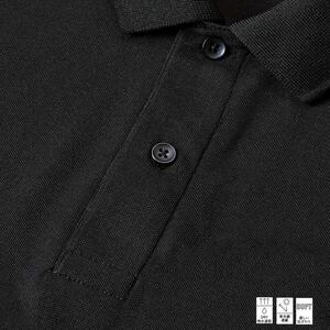 XXXXLサイズPOLO SHIRTS 3機能装備 UVカット 吸水速乾 消臭 ユナイテッドアスレ 黒ポロシャツ