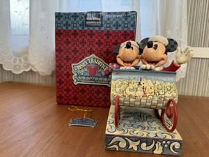 【美品】DISNEY TRADITIONS ディズニートラディション ENESCO エネスコ ジム ショア クリスマス ミッキー ミニー ソリ フィギュア 置物 