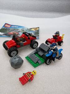 LEGO CITY 60172 山のポリスカーとポリスバイク 30361 消防バギー ドロボウバギー モトクロス （山のポリスカー欠品）