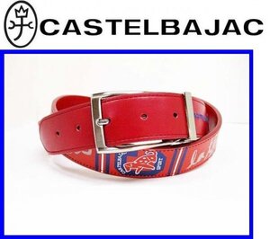 ★\18700〓CASTELBAJACカステルバジャック〓35mmロゴプリントベルトred