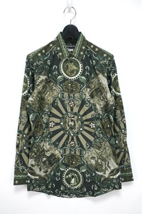 DOLCE&GABBANA Cotton Printed Shirt Green ドルチェ&ガッバーナ コットン プリントシャツ グリーン サイズ14 2/1 37