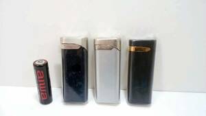 SILVE /BLACK /DARK BLUE GAS LIGHTER /シルバー・ブラック・ダークブルー　ガスライター　まとめて3個セット　新品・未開封品