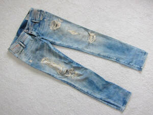 DIESEL ディーゼル MATIC ダメージ加工 デニムパンツ スリム W28 L32 イタリア製 メンズ Used【検索:G-STAR RAW Levi