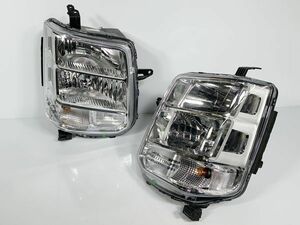 新車外し/美品 エブリィ DA17W スクラム DG17W 純正 左右ヘッドライト HIDバラスト付 35120-64P52 35320-64P52 LE14C6329 管理21949