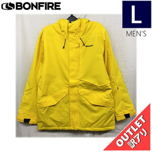 【OUTLET】 BONFIRE VECTOR INSULATED JKT カラー:YELLOW Lサイズ メンズ スノーボード スキー ジャケット JACKET アウトレット