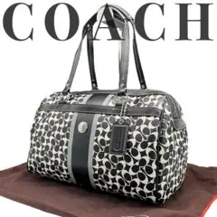 極美品✨COACH ヘリテージ　f15132　レザー　ミニボストンバッグ　黒