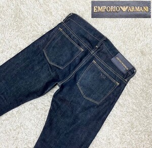 【耳付き★美品】W29 EMPORIO ARMANI セルビッチスリムデニムパンツ/濃紺◆エンポリオアルマーニ ジーンズ (11)