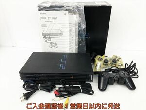 【1円】PS2 本体 セット ミッドナイトブラック SONY PlayStation2 SCPH-50000NB 未検品ジャンク プレステ2 DC10-424jy/G4