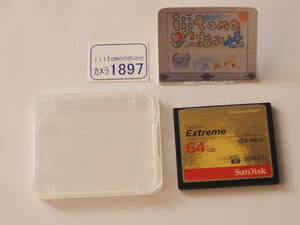 ◆カメラ1897◆ コンパクトフラッシュ（CFカード）　Extreme 　64GB　（120MB/s） SanDisk サンディスク Used ～iiitomo～