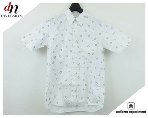 15SS uniform experiment ユニフォームエクスペリメント S/S STAR B.D SHIRT コットン 半袖 スター ボタンダウン シャツ WHITE 1