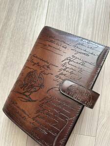 希少 Berluti Macarthur Scrit Leather bookCover ベルルッティ マッカーサー スクリットレザー システム手帳カバー バイブル 極美品 初期