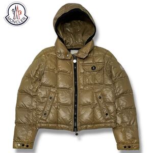 36 国内正規品 MONCLER モンクレール CHENE DOWN JACKET シェン ナイロン ダウンジャケット ジップアップ ブルゾン 0 ベージュ